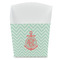 Chevron & Anchor French Fry Favor Box - Front View