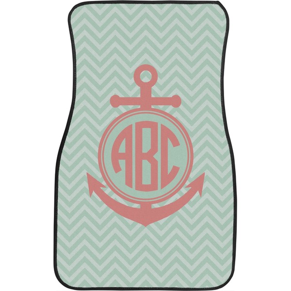 Chevron & Anchor Front Seat Car Mat