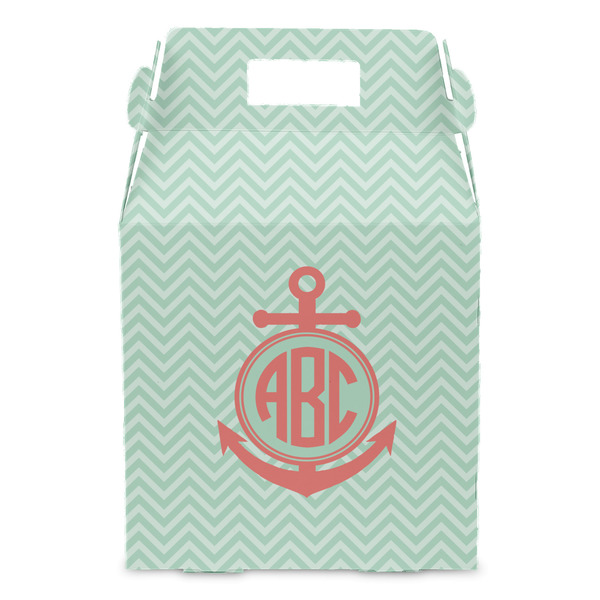 Chevron & Anchor Gable Favor Box - Front