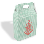 Chevron & Anchor Gable Favor Box (Personalized)