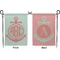 Chevron & Anchor Garden Flag - Double Sided Front and Back