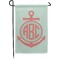 Chevron & Anchor Small Garden Flag - Double Sided w/ Monograms