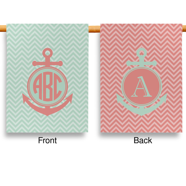 Chevron & Anchor Garden Flags - Large - Double Sided - APPROVAL