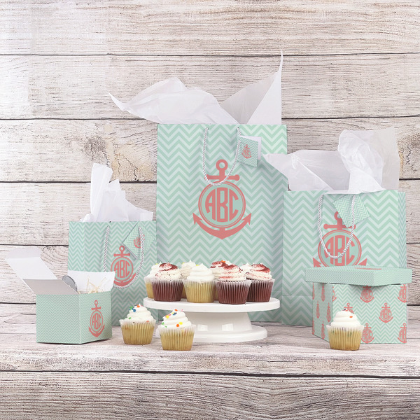 Chevron & Anchor Gift Bags - In Context