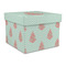 Chevron & Anchor Gift Boxes with Lid - Canvas Wrapped - Large - Front/Main