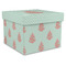 Chevron & Anchor Gift Box with Lid - Canvas Wrapped - X-Large (Personalized)