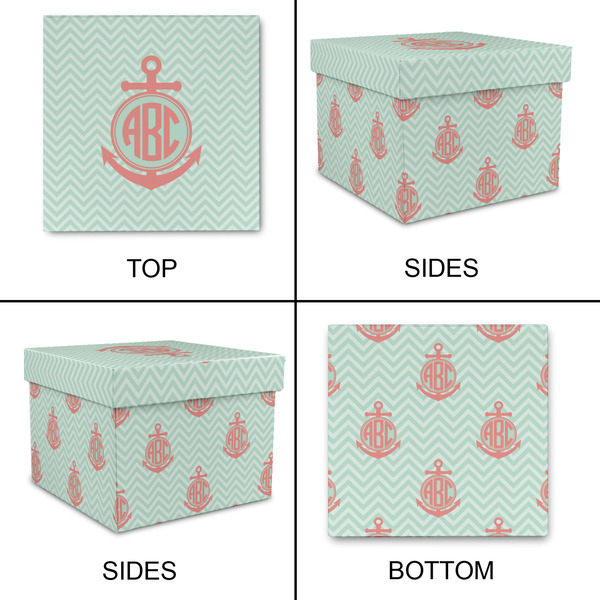 Chevron & Anchor Gift Boxes with Lid - Canvas Wrapped - XX-Large - Approval