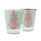 Chevron & Anchor Glass Shot Glass - 1.5 oz (Personalized)
