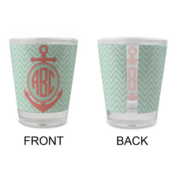 Chevron & Anchor Glass Shot Glass - Standard - APPROVAL