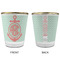 Chevron & Anchor Glass Shot Glass - with gold rim - APPROVAL