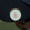 Chevron & Anchor Golf Ball Marker Hat Clip - Gold - On Hat