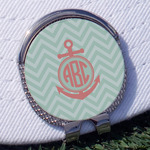 Chevron & Anchor Golf Ball Marker - Hat Clip