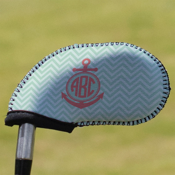 Custom Chevron & Anchor Golf Club Iron Cover (Personalized)
