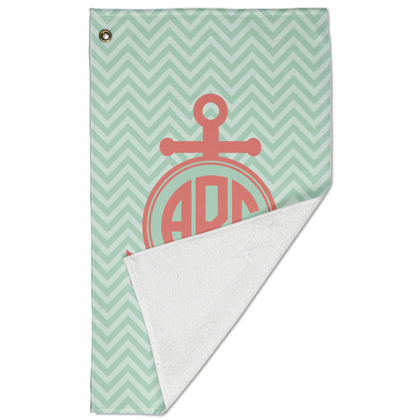 Chevron & Anchor Golf Towel - Folded (Large)