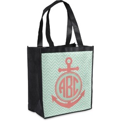 Chevron & Anchor Grocery Bag (Personalized)