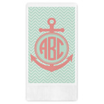 Chevron & Anchor Guest Towels - Full Color (Personalized)