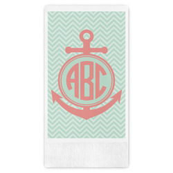 Chevron & Anchor Guest Paper Towels - Full Color (Personalized)