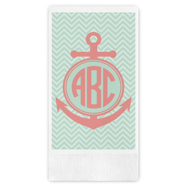 Custom Chevron & Anchor Guest Towels - Full Color (Personalized)