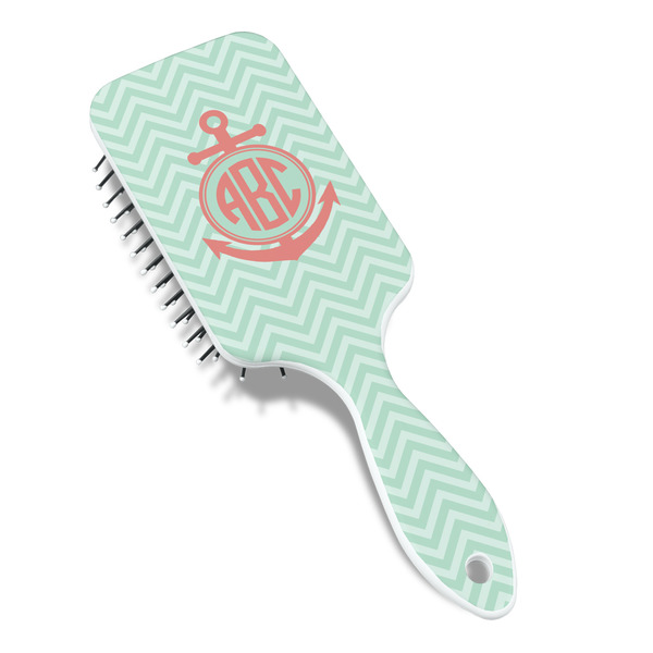 Chevron & Anchor Hair Brush - Angle View