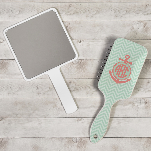 Chevron & Anchor Hair Brush - In Context