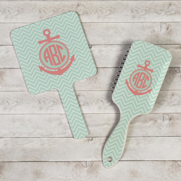 Chevron & Anchor Hand Mirrors - In Context