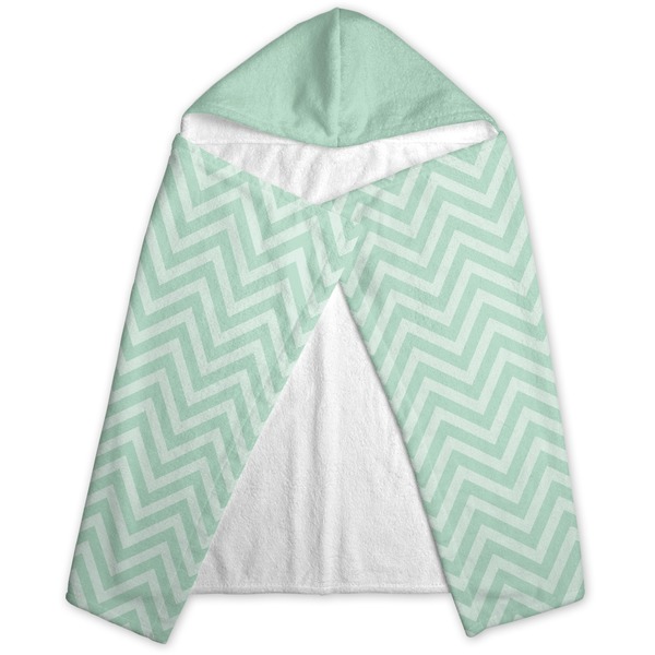 Chevron & Anchor Hooded Towel - Folded