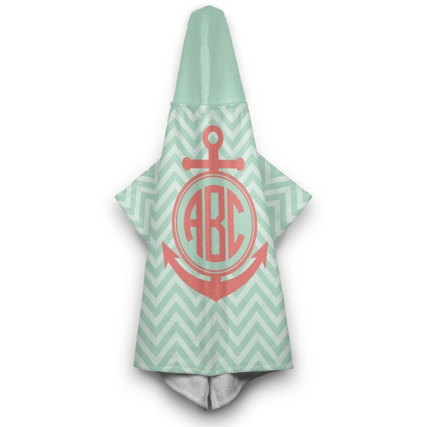 Chevron & Anchor Hooded Towel - Hanging