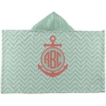 Chevron & Anchor Kids Hooded Towel (Personalized)