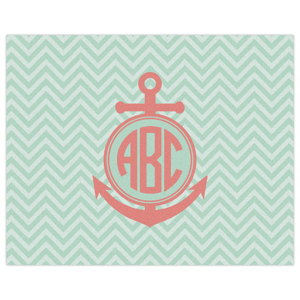 Chevron & Anchor Indoor / Outdoor Rug - 8'x10' - Front Flat