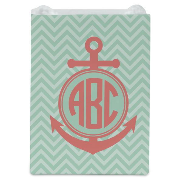 Chevron & Anchor Jewelry Gift Bag - Gloss - Front