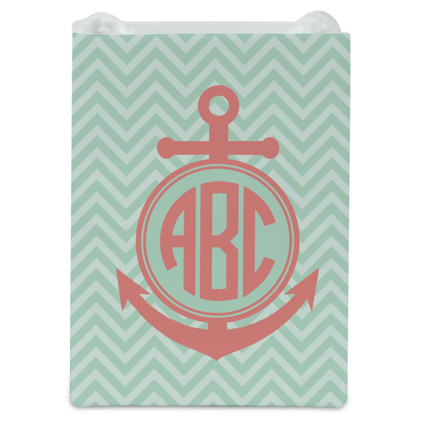 Chevron & Anchor Jewelry Gift Bag - Matte - Front