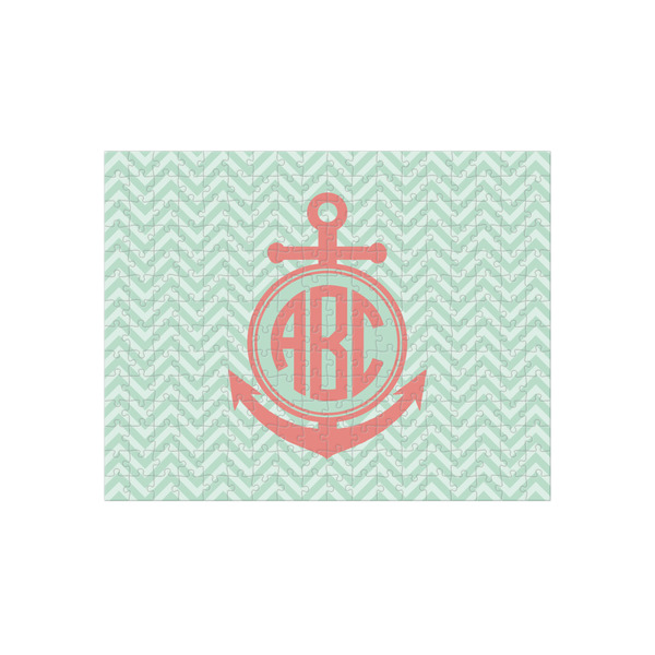 Custom Chevron & Anchor 252 pc Jigsaw Puzzle (Personalized)