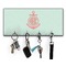 Chevron & Anchor Key Hanger w/ 4 Hooks w/ Monogram