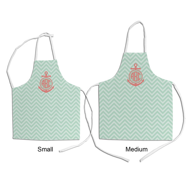 Chevron & Anchor Kid's Aprons - Comparison