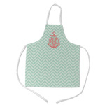 Chevron & Anchor Kid's Apron - Medium (Personalized)