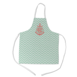Chevron & Anchor Kid's Apron w/ Monogram