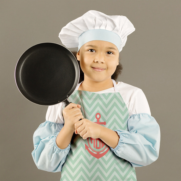 Chevron & Anchor Kid's Aprons - Medium - Lifestyle