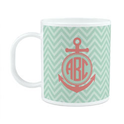 Chevron & Anchor Plastic Kids Mug (Personalized)