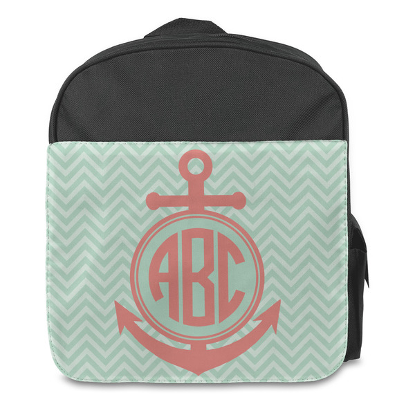 Chevron & Anchor Kids Backpack - Front