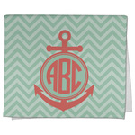 Chevron & Anchor Kitchen Towel - Poly Cotton w/ Monograms
