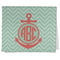 Chevron & Anchor Kitchen Towel - Poly Cotton w/ Monograms