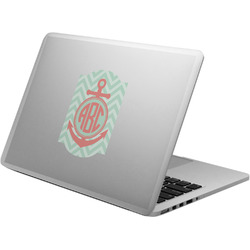 Chevron & Anchor Laptop Decal (Personalized)