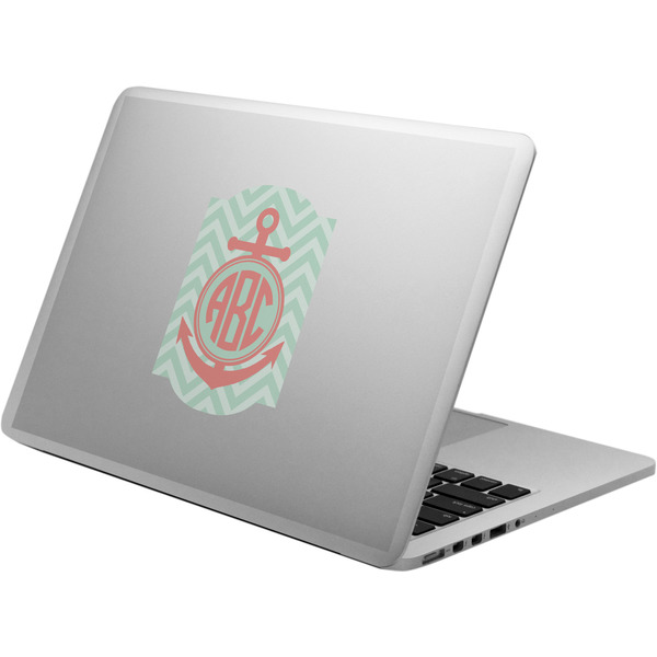 Custom Chevron & Anchor Laptop Decal (Personalized)