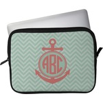 Chevron & Anchor Laptop Sleeve / Case - 15" (Personalized)
