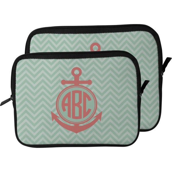 Chevron & Anchor Laptop Sleeve (Size Comparison)