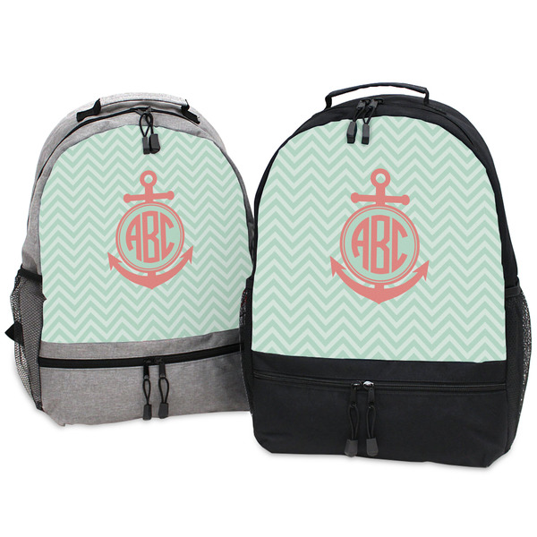 Chevron & Anchor Large Backpacks - Both
