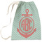 Chevron & Anchor Large Laundry Bag - Front View