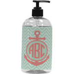 Chevron & Anchor Plastic Soap / Lotion Dispenser (Personalized)