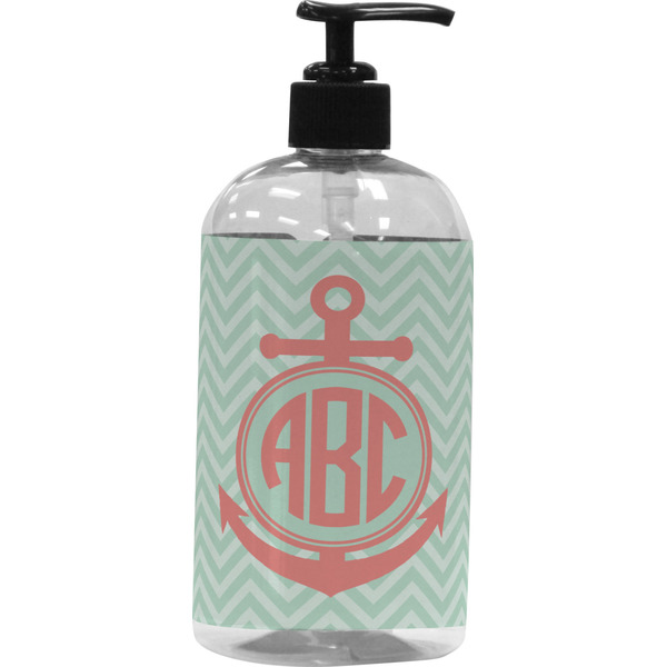 Custom Chevron & Anchor Plastic Soap / Lotion Dispenser (Personalized)