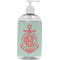 Chevron & Anchor Plastic Soap / Lotion Dispenser (16 oz - Large - White) (Personalized)
